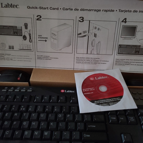 Labtec Wireless Desktop Keyboard & Mouse Set - Spill Resistant - Picture 4 of 6